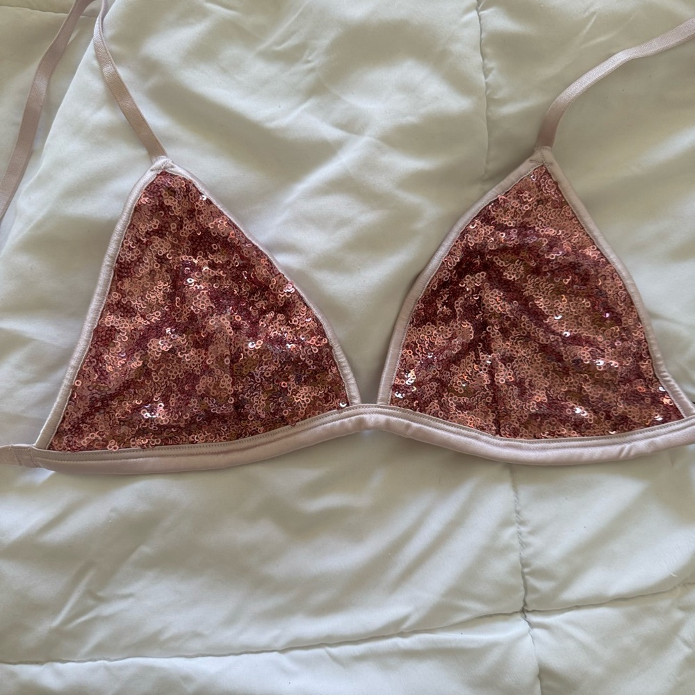VICTORIA SECRET pink sequin bralette